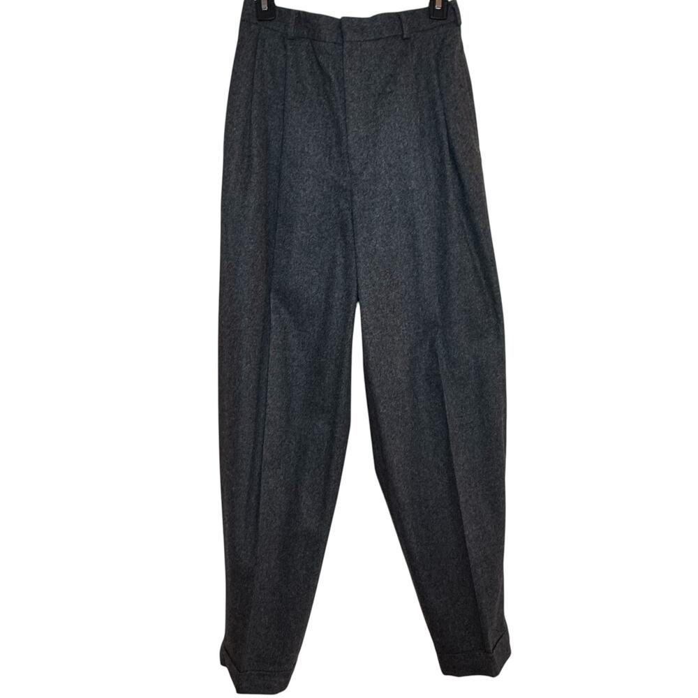 Vtg Ralph Lauren Purple Label Made in USA 100% Wool Size 10 Cuffed Hem Pants
